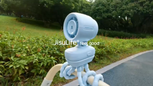 [ 1 Year Warranty] Jisulife Baby Stroller Fan 4 Fan LED Display Portable Rechargeable Mini Night Light Outdoor Desk Crib | Baby Fan | Table Fan | Sleeping Fan | Low Noise Fan | Quiet Fan | Easy to Carry Fan | Portable Fan | Fan | Outdoor Fan | Travel Fan