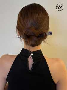 เครื่องประดับผมแบบจีนใหม่ B2U Ins ดอกไม้สีทองแบบ Acetate สำหรับผู้หญิง เครื่องประดับผมสไตล์ฝรั่งเศสแบบใหม่