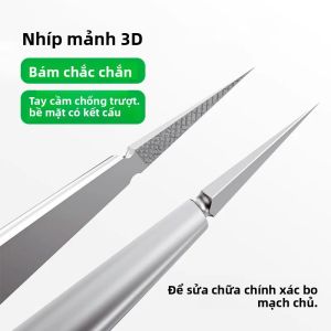 2UUL 3D-X TW02 Kẹp Chống Trượt Thép Carbon Có Độ Bền Cao Nhíp Cho Điện Thoại Di Động PCB BGA Sửa Chữa Chính Xác
