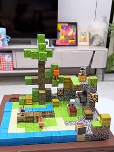 [Tặng nhân vật] Combo 100 Khối Block Minecraft Nam Châm Từ Tính - Đồ Chơi Mô Hình Lắp Ráp Kiến Trúc Game Mincecraft