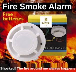 【Free Battery】 Photoelectric Sensitive Sensor Smoke Detector Fire Alarm For Family Guard