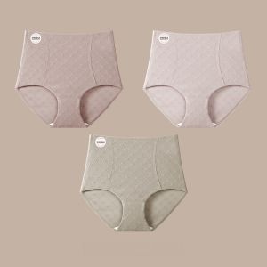 MiiOW | Quần lót tam giác cotton nguyên chất cạp cao thoải mái kháng khuẩn cỡ lớn cho nữ quần lót thoải mái mùa đông 2024