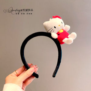 Adorable Hellokity Hairband Kitty Cat Hair Clip Makeup Washing Face High Hairline Headwear Sweet Style Fresh out Fashion Accessory