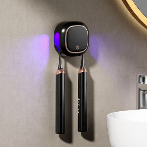 ตู้แห้งขวดยาสีฟันอัจฉริยะ ฆ่าเชื้อแบคทีเรียด้วยรังสี UV ติดผนัง ไม่ต้องเจาะ ชั้นวางของในห้องน้ำ อุปกรณ์ทำความสะอาดบ้าน