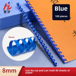 Rubber Binding Ring Punch Bookbinding Machine Binding Supplies round Binding Clips 100 Pcs/Box Contract Binding Ring Plastic File Binding Loose-Leaf Binding Ring 6mm-51mm21 Hole Rubber Ring Binding Strip
