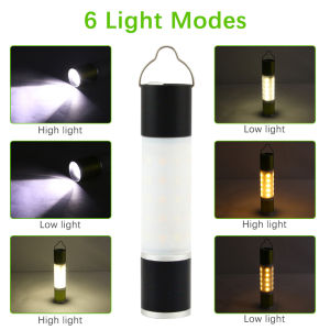 [Fast Delivery] USB Charging Aluminum Alloy LED Portable Telescopic Flashlight Multifunctional Zoomable Hanging Torch Household Outdoor Camping Tent Emergency Night Light Lamp