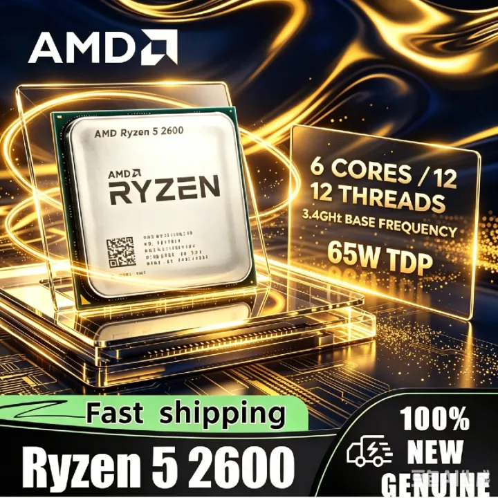 AMD | AMD Ryzen 5 2600 Hot Sale AM4 Gaming Chip 6 Core 12 Thread 3.4GHz 100% Brand New Original Desktop Processor In Stock