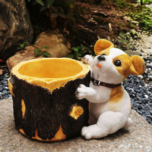 Garden Courtyard Decoration Decoration Balcony Landscape Layout Outdoor Resin Animal Dog Shape Succulent Cat Flower Pot