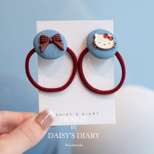 Cute Cartoon Cat Hair Ties Girls Butterfly Knot Hair Accessories Childrens Hair Bands Little Girls Hair Bands Headwear