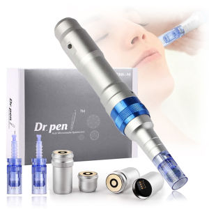 New Dr Pen A6 Microneedling Derma Pen Wireless Electric Skin Care Tools Kit with 2pcs 12pin Cartridges Needles
