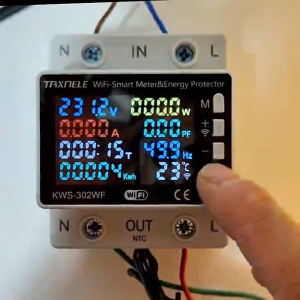 8in1 WiFi Smart Power Meter Over Under Voltage Protection Power Meter 2P AC Energy Meter APP Control Voltage and Current Meter Electricity Meter Smart Life