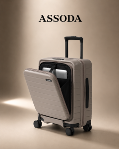 ASSODA | High-end Lightweight Luxury 20-inch Front Open Luggage 20inch