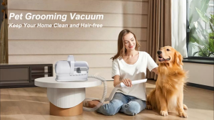 (SG STOCK) Pet Grooming Kit Dog Cat 7 in 1 Shaver Trimmer Vacuum Nails Comb Clippers Low Nosie Strong Suction Capacity