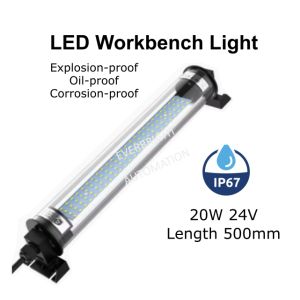 500mm 20W 24V Industrial Workbench LED Light for CNC Machines Workstations Factories