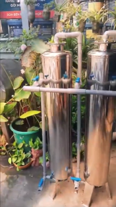 Hệ Thống Lọc Nước Phèn :Inox Dùng Van Mặt Bích (Lưu ý : Đơn giá/ 1 cột) . Đã có sẵn vật liệu lọc chỉ về lắp vào là dùng được ngay ạ
