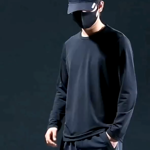 STAR FRUIT เสื้อยืดแขนยาวผ้าไหมน้ำแข็งสำหรับผู้ชาย สบายหายใจแห้งเร็ว กันแดดกลางแจ้ง