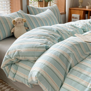 Pure Cotton Washed Bedding Cover Single Piece 100% Cotton 150x200x230cm Student Dormitory Summer Breathable Modern Simple Style