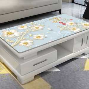 Modern Chinese Style PVC Tablecloth Waterproof Oil-resistant Heat-resistant No-wash High-end Soft Glass Tea Table Dining Table Mat