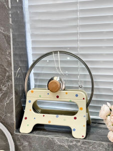 Kitchen Countertop Pot Lid Holder Spatula Drain Rack Stove Storage Shelf Cutting Board Holder Pot Cover Organizer