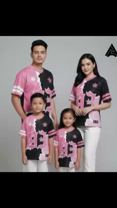 Jersey Olahraga Pria Anti-Odour Breathable Warna Pink Hitam