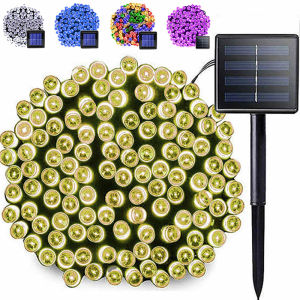 Solar LED Light String Christmas Outdoor Fairy Waterproof Light for House Garden Street Shrubbery Tree Holiday Decoration
