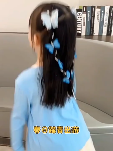 1 Set 2 Pcs Jepit Rambut Kupu Butterfly Jepit Rambut Anak Perempuan Gihun Jepit Rambut Kupu-Kupu Korea Rilien