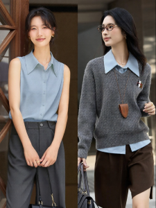 Vimly | Sleeveless Layering Vest Style Womens Blouse