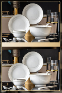 JINGDITAOCI | Luxury High Aesthetic Ceramic Tableware Set