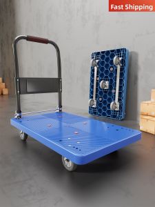 evesigar | Household Folding Portable Flatbed  Trolley