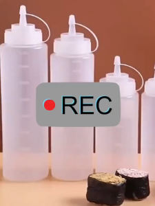 Plastic Condiment Dispenser Seasoning Squeeze Bottle With lid 450-1000ML Leakproof Ketchup Oil