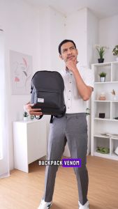 EVERNEXT  - BACKPACK LAPTOP PRIA WATERPROOF TAS RANSEL SEKOLAH KULIAH PRIA WANITA TAS OUTDOOR VENOM