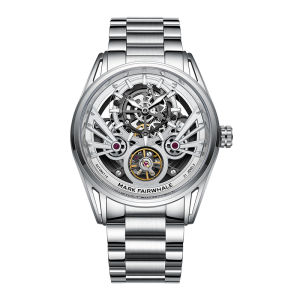Fairwhale | MARK FAIRWHALE Brand 6021 Man Watches Skeleton Stainless Steel Wristwatch Automatic Mechanical Business Watches for Men
