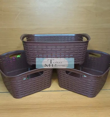 Keranjang Anyam Basket Coklat SL