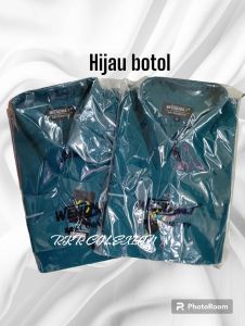 Wendya.T Kemeja Formal Reguler Warna Hijau Botol✓Kemeja Pria Polos Lengan Panjang