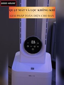 Quạt không cánh máy lọc không khí thế hệ mới Bộ lọc HEPA khử khuẩn ion âm điều khiển từ xa xoay 120 độ Bảo hành 2 năm lỗi đởi mới trong 7 ngày đầu nhận sản phẩm