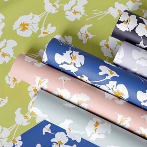 Flower Wrapping Cellophane Kertas Buket Bunga Hand Bouquet Florist Valantine Kertas kado KB6163