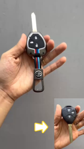 Ốp Chìa Khóa Xe Toyota Innova Fortuner Vios Yaris Altis Hilux Camry 2006 - 2012 (Bản Chìa Cơ) Hợp Kim Cao Cấp