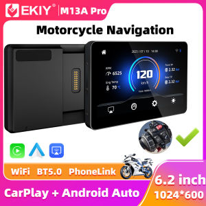 EKIY 6.2" Wireless CarPlay Moto Android Auto For BMW R1200GS F800 GPS Motorcycle Navigation Dashboard Screen Support WonderWheel