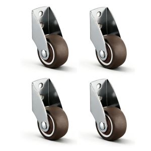 4 Sizes Silent Furniture Caster Side Mounted Mobile Door Support Moving Wheel Home Furniture Table Chair Sofa Directional Roller