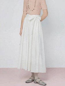 AIVEI | Elegant Commuter High Waist A Line White Long Dress Spring Summer