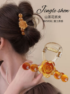 กิ๊บติดผมดอกไม้ชาภูเขาที่หรูหราสําหรับผู้หญิงเครื่องประดับผมสร้อยคอสไตล์ฤดูร้อนระดับไฮเอนด์เหมาะสําหรับผมญี่ปุ่นและเกาหลีใต้