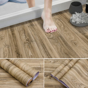 Thickened Self-Adhesive Wood Grain PVC Floor Stickers Waterproof Wear-resistant Home Decorations Patch up Decals