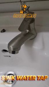 Nasara Stainless Steel Faucet Pillar Basin Tap Chrome Zinc Alloy Bathroom Toilet Basin Sink Water Tap / Kepala Paip / 水龙头