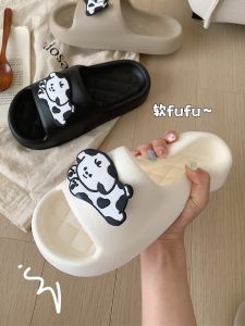 Cặp Đôi Mềm Dép Đi Trong Phòng Tắm Sân Nhà Đáy Mùa Hè Chống Trơn Trượt Eva Hoạt Hình Chó Thiết Kế Dép Nam Nữ Dép Trơn Thoải Mái
