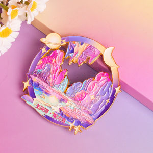 Gongxi Metal Fridge Magnet Yungang Scenic Area Tourist Souvenir Ice Flow Sandbox Adhesive Decorative Home Accessories