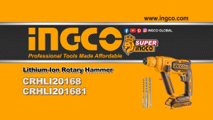 INGCO 20V LI-ION ROTARY HAMMER 16MMØ CRHLI20168