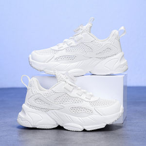 ABCkings Kids Running Shoes Summer Single Net Breathable Sports Sneakers for Boys And Girls School Campus White Color
