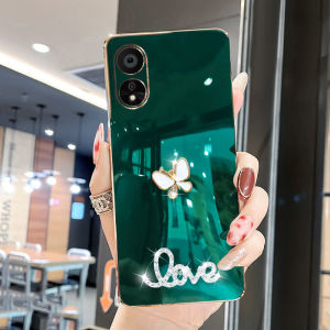 Phone Case For OPPO A60 A18 A38 A58 Reno 8T A78 A98 5G Reno 10 A17 A17K A3S A12E A7 A12 A5S 3D Butterfly Diamond