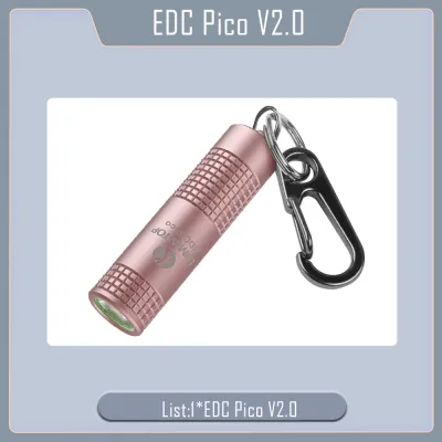 Lumintop Aluminum LED Camping Mini Flashlight High Power 130 Lumens Keychain Lantern Waterproof IP68 Pocket Protable Outdoor Light 40M Throw Distance Type USB C 10280 Charging Torch Lamp EDC Pico