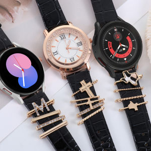Smartwatch Strap Bling Charms for Apple Watch Ultra 2/Ultra Series 9 8 SE 7 6 5 4 for Huawei Watch Galaxy Watch 6 5 4 Decoration Metal Rings Women iWatch Luxury Ornament